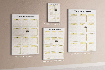 Quadro de cortiça O ano em resumo