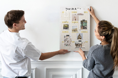 Quadro de cortiça O ano em resumo