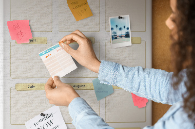 Quadro de cortiça O ano em resumo