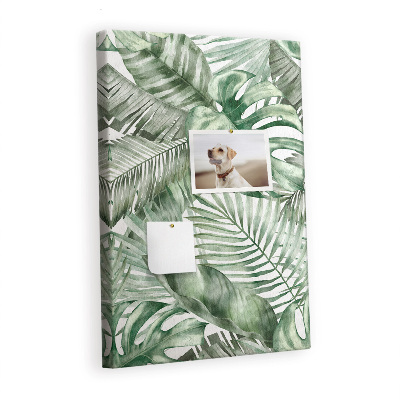 Lousa de cortiça Folhas em aquarela