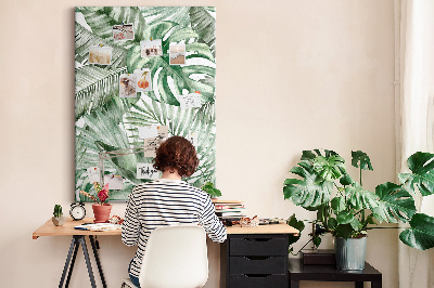 Lousa de cortiça Folhas em aquarela