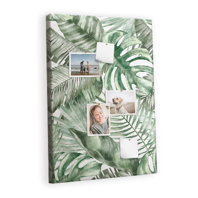 Lousa de cortiça Folhas em aquarela