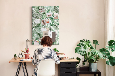 Lousa de cortiça Folhas em aquarela