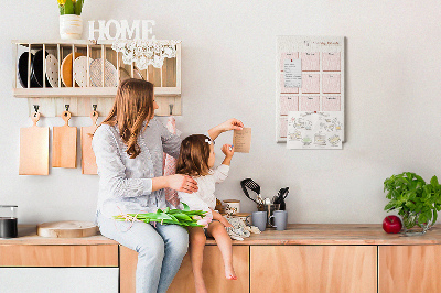 Painel de cortiça para parede Calendário de aniversário