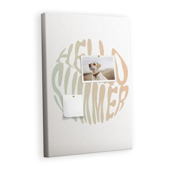 Quadro de cortiça A inscrição olá verão