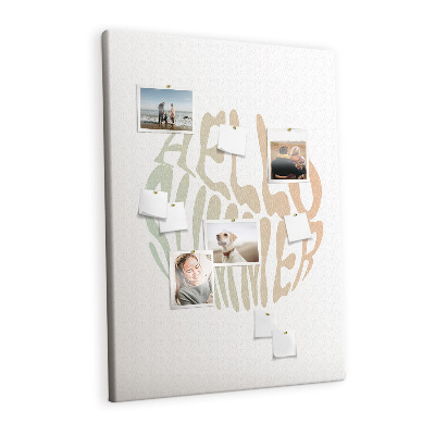 Quadro de cortiça A inscrição olá verão