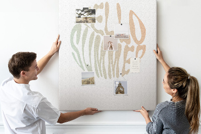 Quadro de cortiça A inscrição olá verão