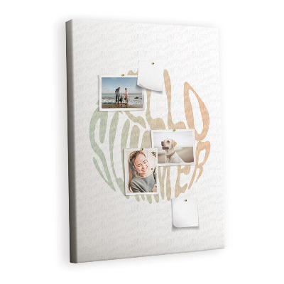 Quadro de cortiça A inscrição olá verão