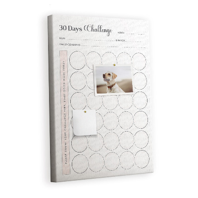 Quadro de cortiça Desafio de 30 dias