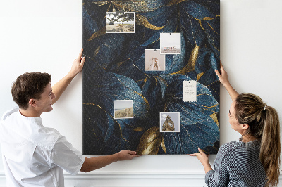 Painel de cortiça para parede Floral escuro