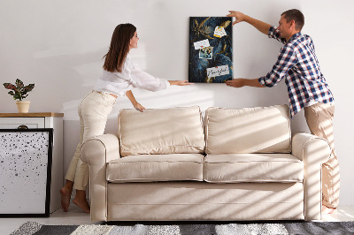 Painel de cortiça para parede Floral escuro