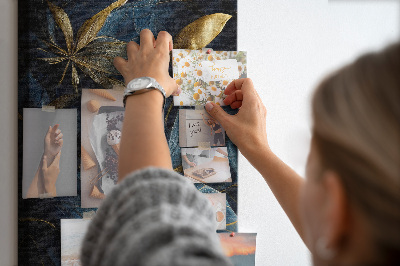 Painel de cortiça para parede Floral escuro