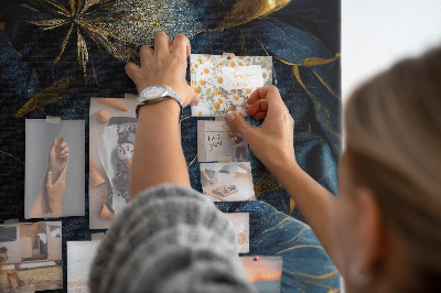 Painel de cortiça para parede Floral escuro