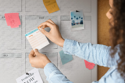 Quadro de cortiça Metas mensais