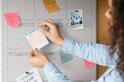 Quadro de cortiça Metas mensais