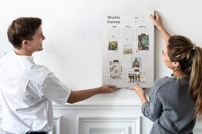 Quadro de cortiça Página de planejamento