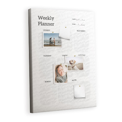 Quadro de cortiça Página de planejamento