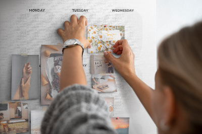 Quadro de cortiça Página de planejamento