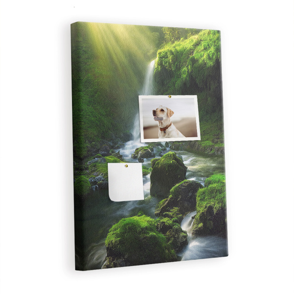 Painel de cortiça para parede Cachoeira com pedras