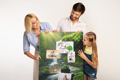 Painel de cortiça para parede Cachoeira com pedras