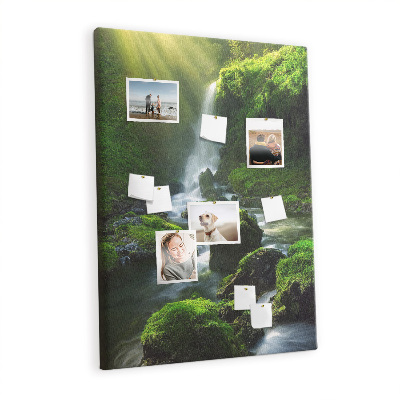 Painel de cortiça para parede Cachoeira com pedras