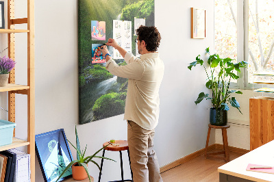 Painel de cortiça para parede Cachoeira com pedras