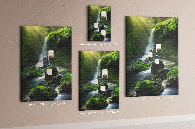 Painel de cortiça para parede Cachoeira com pedras