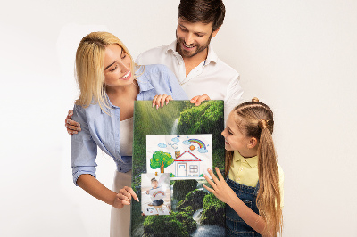 Painel de cortiça para parede Cachoeira com pedras