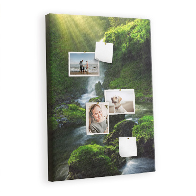 Painel de cortiça para parede Cachoeira com pedras