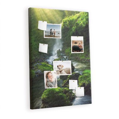 Painel de cortiça para parede Cachoeira com pedras