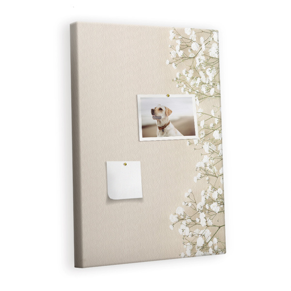 Quadro de cortiça Flores de Gypsophila