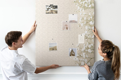 Quadro de cortiça Flores de Gypsophila