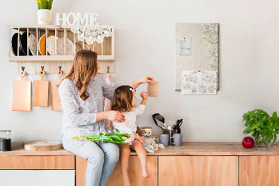 Quadro de cortiça Flores de Gypsophila