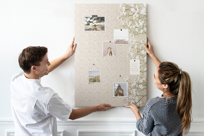 Quadro de cortiça Flores de Gypsophila