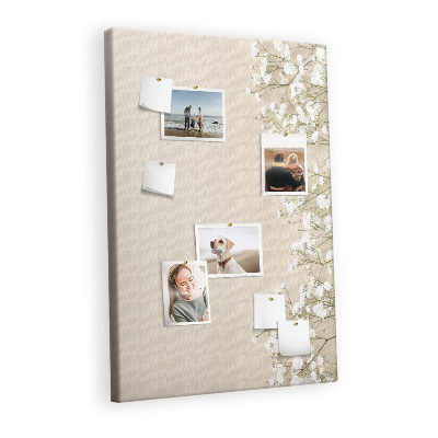 Quadro de cortiça Flores de Gypsophila