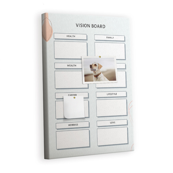 Lousa de cortiça Conselho de saúde e viagens