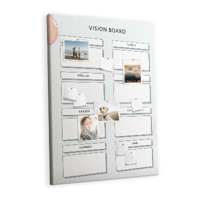 Lousa de cortiça Conselho de saúde e viagens