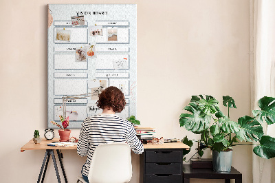 Lousa de cortiça Conselho de saúde e viagens