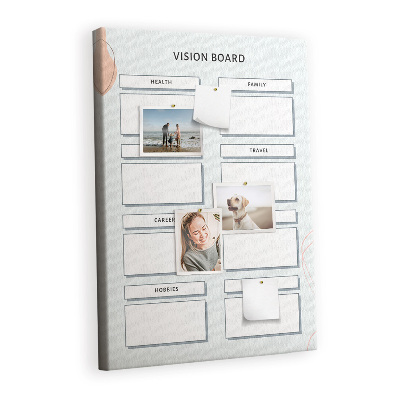 Lousa de cortiça Conselho de saúde e viagens