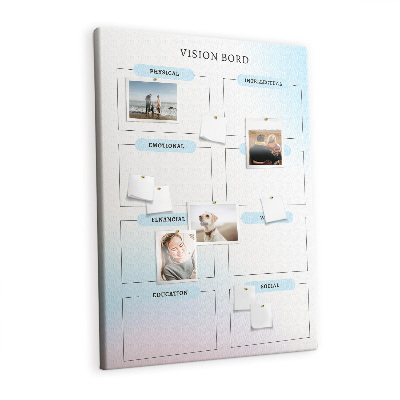 Painel de cortiça para parede Quadro de Visão