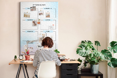 Painel de cortiça para parede Quadro de Visão