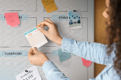 Painel de cortiça para parede Quadro de Visão