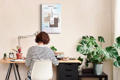 Painel de cortiça para parede Quadro de Visão