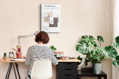 Quadro de cortiça Planejador semanal