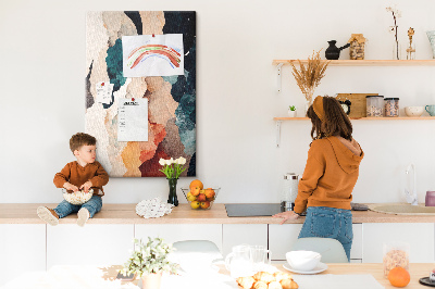 Painel de cortiça para parede Paisagem abstrata