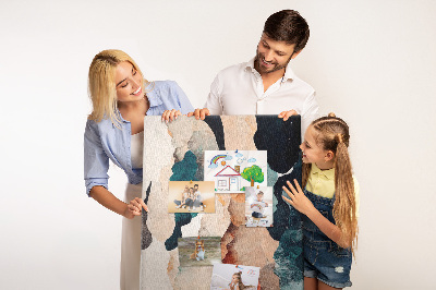 Painel de cortiça para parede Paisagem abstrata