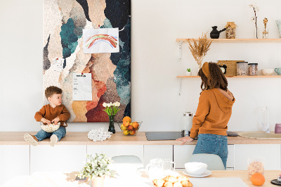 Painel de cortiça para parede Paisagem abstrata