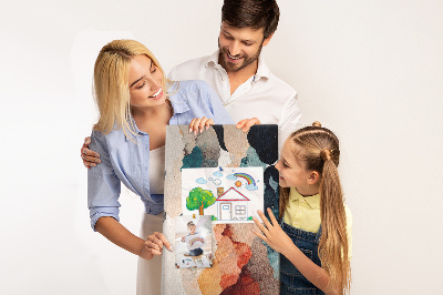 Painel de cortiça para parede Paisagem abstrata