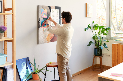 Painel de cortiça para parede Paisagem abstrata