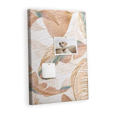 Quadro de cortiça Padrão de penas de pássaros